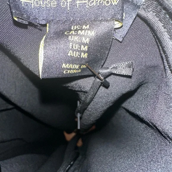 House of Harlow 1960 Crinkle Satin Dress with Back Detail Sz M - Picture 6 of 6